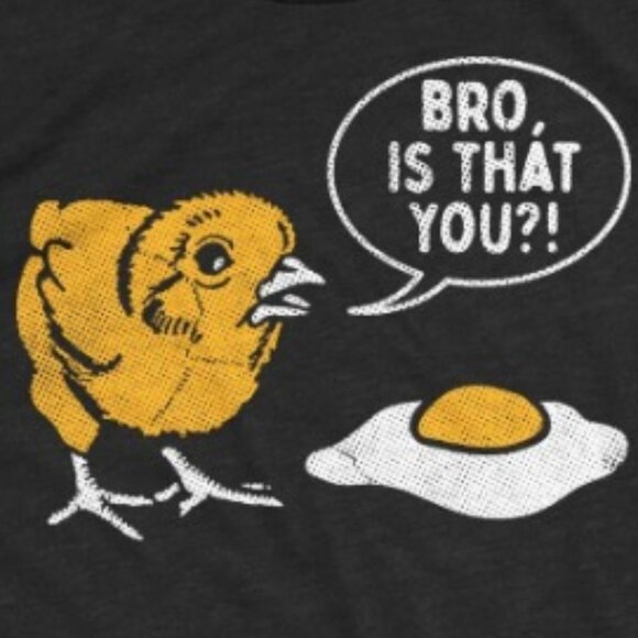 Bro Is That You Sarcastic Chicken Egg Graphic Novelty Tee - Picture 2 of 3